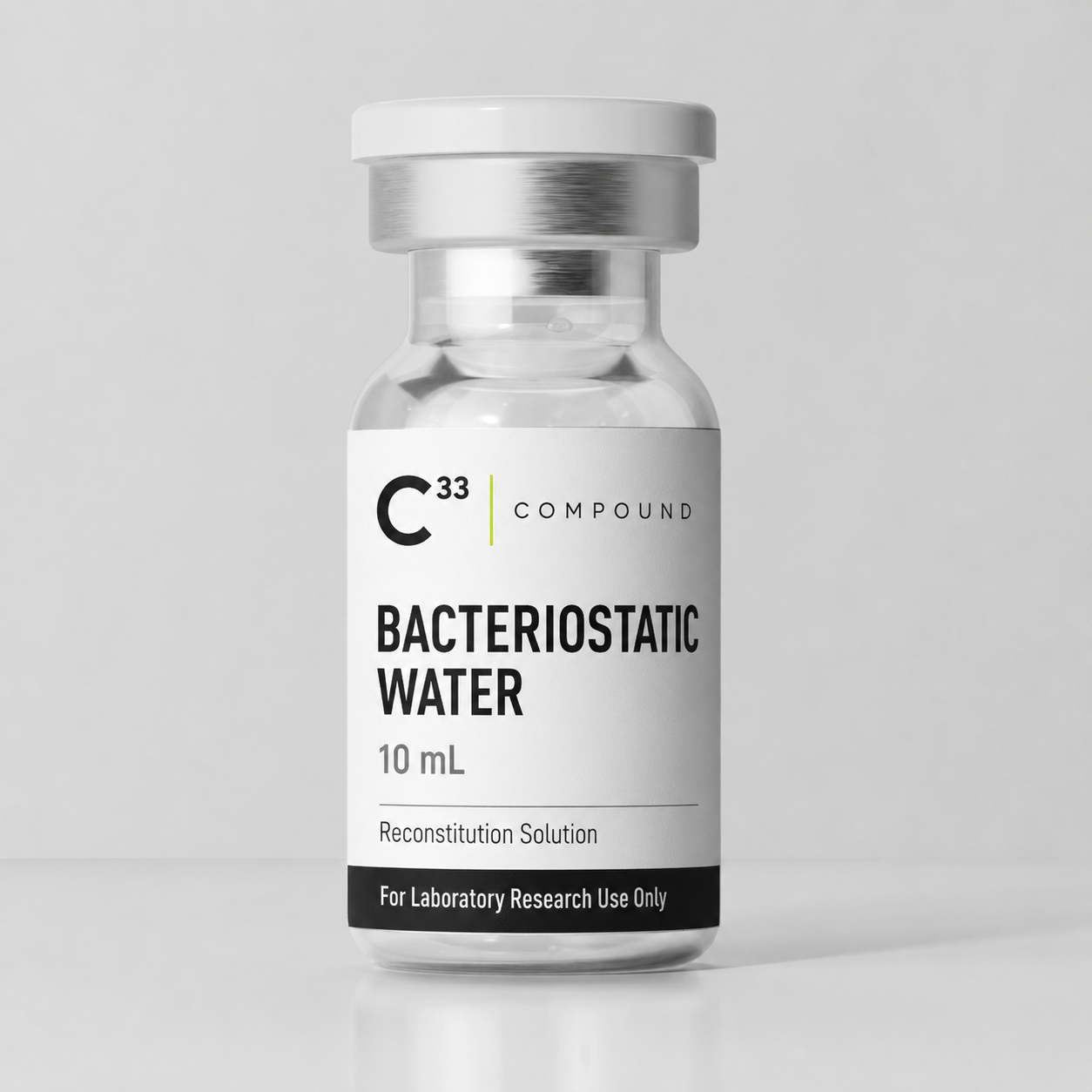 C33 Bacteriostatic Water 10 mL reconstitution solution vial